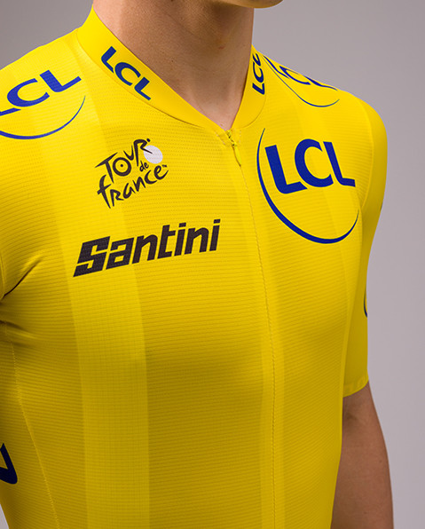 Santini Maillot Cyclisme Road Leader Tour De France 