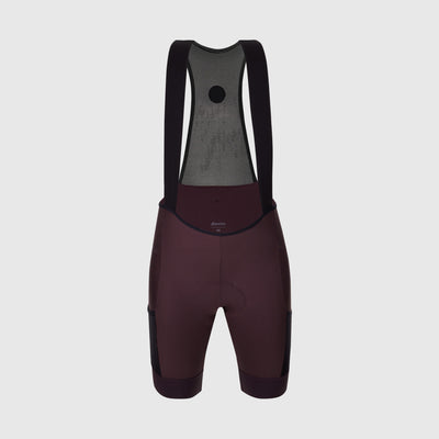 GRAVEL WOMEN'S BIB SHORTS - Borgogna