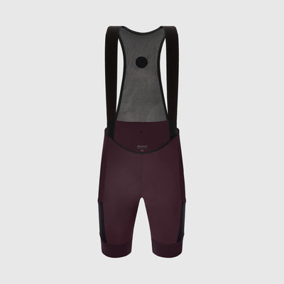 GRAVEL MEN'S BIB SHORTS - Borgogna