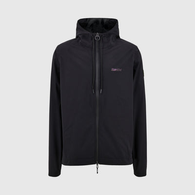 PLUVIA MEN'S RAIN JACKET WITH HOOD - Nero
