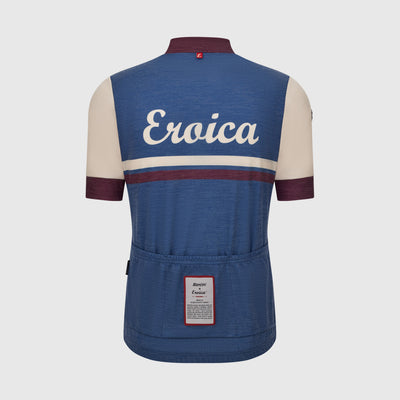 EROICA IRIS SHORT SLEEVE WOOL JERSEY - Avio