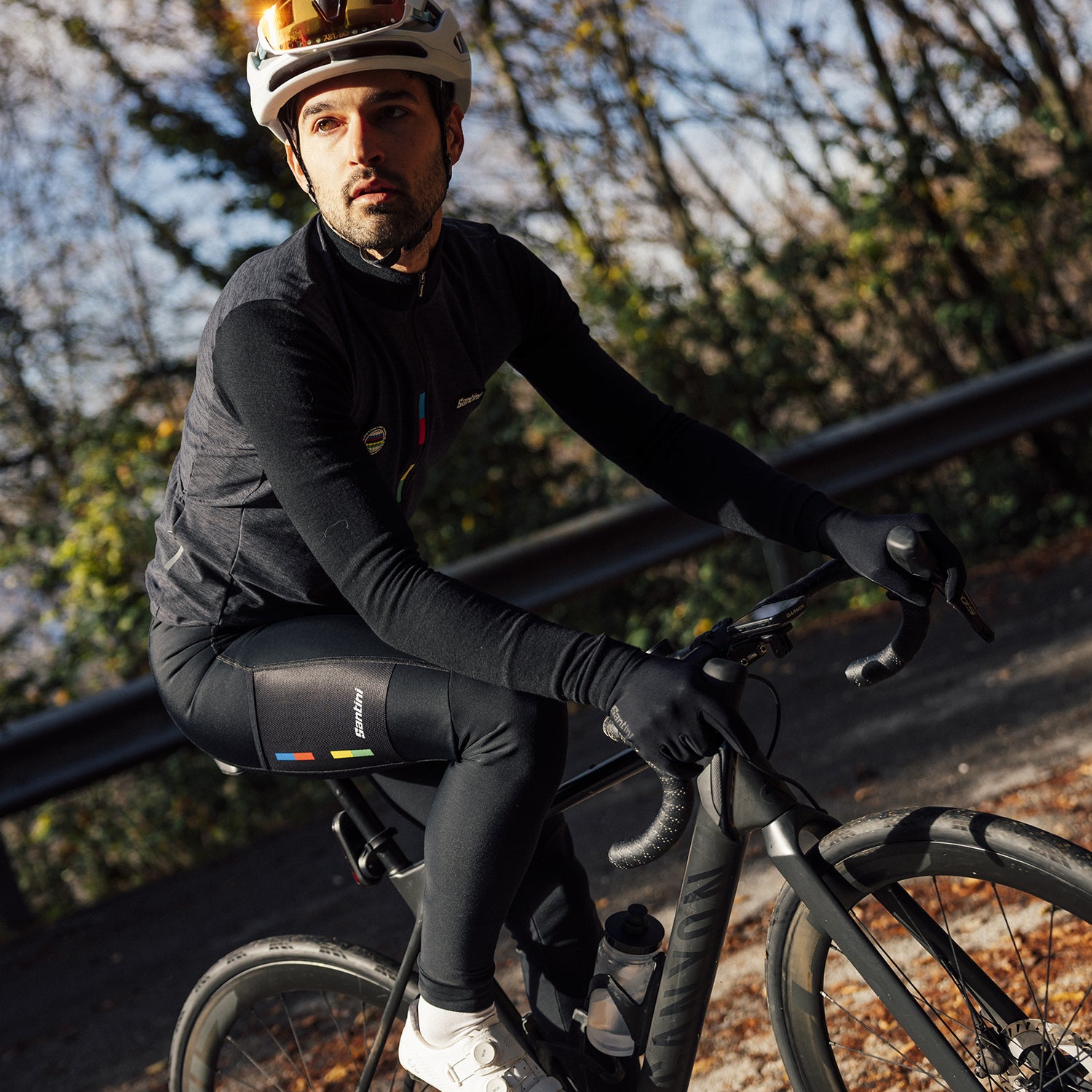 UCI WORLD CHAMPION MONDO LONG-SLEEVE JERSEY - Black – Santini Cycling