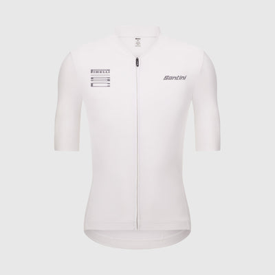 SANTINI X PIRELLI SPORT CLUB WHEEL JERSEY - Bianco