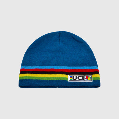UCI WORLD CHAMPION BIG BOBBLE HAT BEANIE - Nautical Blue