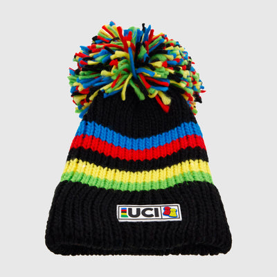 UCI WORLD CHAMPION BIG BOBBLE HAT BEANIE - Noir