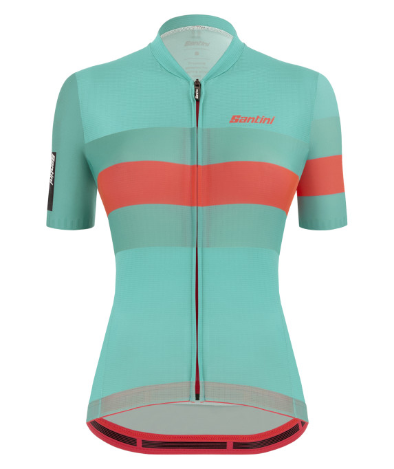 Details about   Coral Raggio Women's Long Sleeve Cycling Jersey by Santini in Teal 