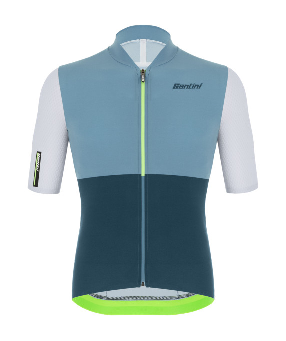 Details about   Santini Karma Luce Men's Short Sleeve Cycling Jersey in Teal Blue  Made in Italy 